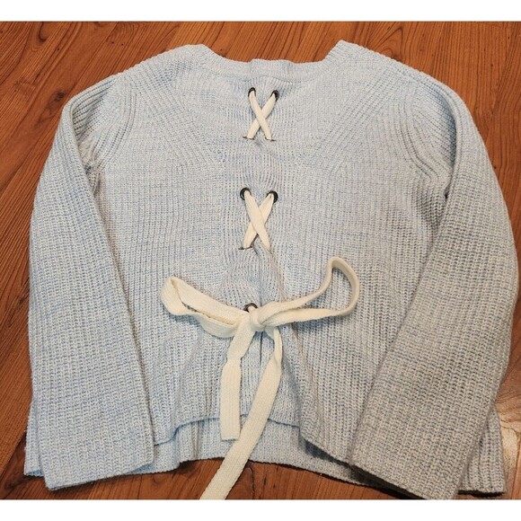Harper Heritage Cable Knit Open Tie Back Sweater Sz S - Picture 1 of 11